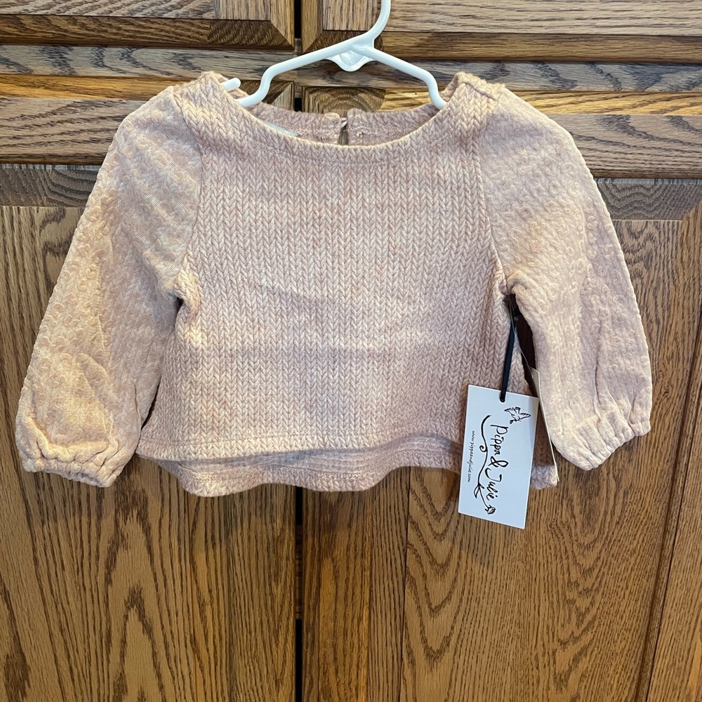 Pippa & Julie Light Pink Textured top